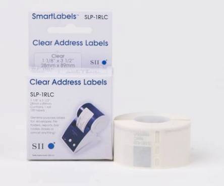 Etykiety SLP-2RLC (28x89x130) do SLP, 2 rolki przezroczyste